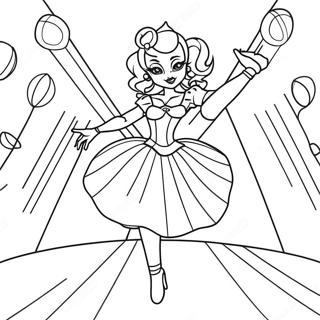 Page De Coloriage De Ballora Dansant Sous Les Projecteurs 132410-64930