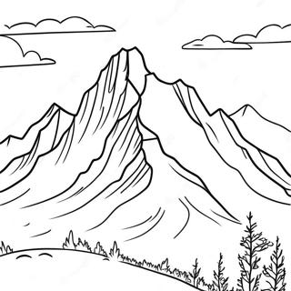 Page De Coloriage Chaine De Montagnes Majestueuse Des Alpes 132618 65097