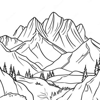 Page De Coloriage Chaine De Montagnes Majestueuse Des Alpes 132618-65099