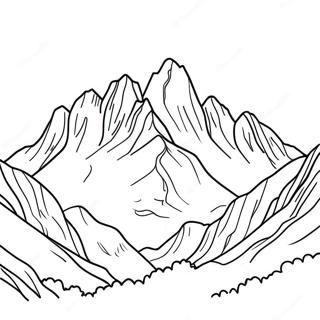 Page De Coloriage Chaine De Montagnes Majestueuse Des Alpes 132618 65100