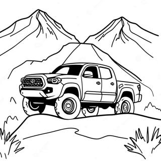 Page A Colorier Toyota Tacoma Dans Les Montagnes 132747-65197