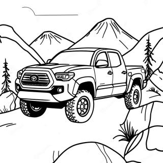 Page A Colorier Toyota Tacoma Dans Les Montagnes 132747-65198