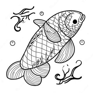 Poisson Koi Pages À Colorier