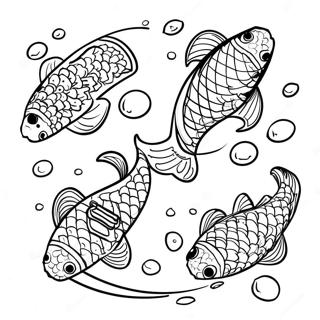 Page A Colorier Poisson Koi Colore Nageant 132771-65210