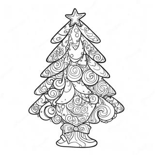 Page De Coloriage Fantaisiste De Sapin De Noel 132797-65229