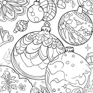 Page De Coloriage Delicieuse Dornements De Noel 132800 65243