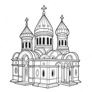 Page De Coloriage De Belle Eglise Orthodoxe 132822-65249