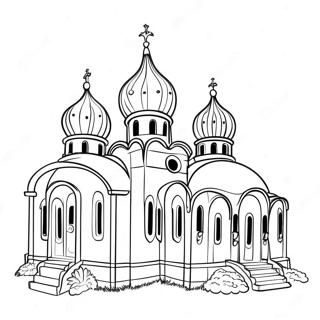 Page De Coloriage De Belle Eglise Orthodoxe 132822-65250