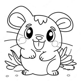 Hamtaro Pages À Colorier