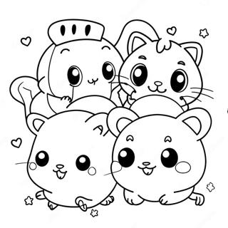 Page De Coloriage De Jolis Hamtaro Avec Des Amis 133002-65389