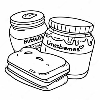 Page De Coloriage Nutella Et Pain 133081 65455