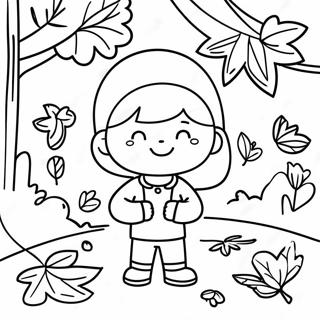 Enfants Automne Pages À Colorier