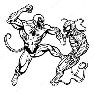 Page A Colorier De La Bataille Entre Venom Et Carnage 13323-2913