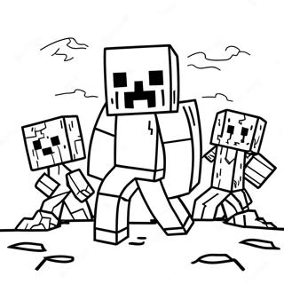 Zombie Minecraft Pages À Colorier