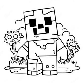 Pages A Colorier De Zombie Minecraft Mignon 133262-65573