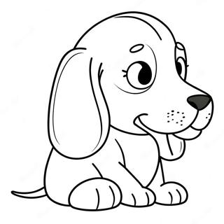 Page De Coloriage Mignon Chiot Basset Hound 133387-65685