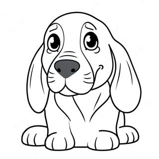 Page De Coloriage Mignon Chiot Basset Hound 133387-65686