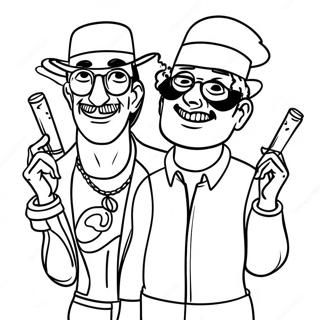 Page De Coloriage De Personnages De Stoner Droles 133466 65749