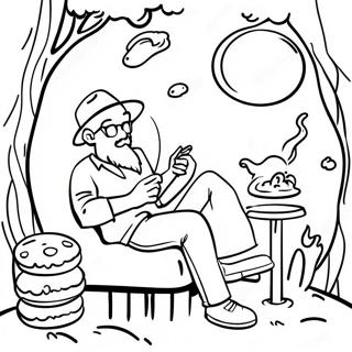 Page De Coloriage Dune Scene De Stoner Detendue 133467 65755