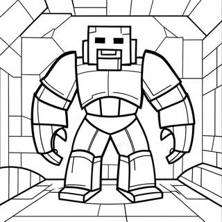 Page De Coloriage Du Golem De Fer Minecraft 133593-65843