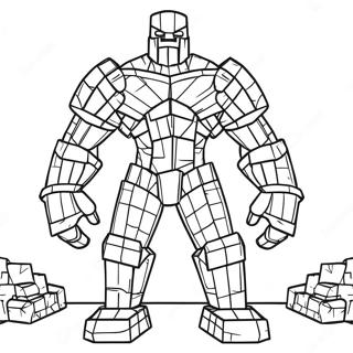 Page De Coloriage Du Golem De Fer Minecraft 133593-65844