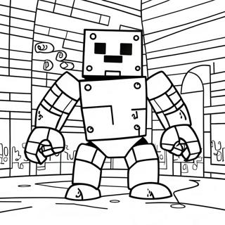 Page De Coloriage Du Mignon Golem De Fer Minecraft 133594-65845