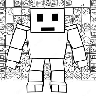 Page De Coloriage Du Mignon Golem De Fer Minecraft 133594-65846