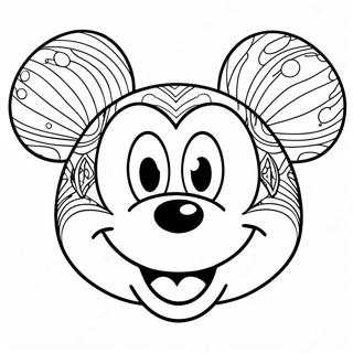 Visage De Micky Mouse Pages À Colorier