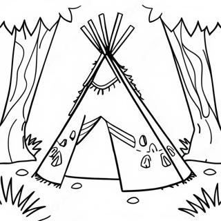 Tipi Colore Dans La Foret Page A Colorier 133699-65925