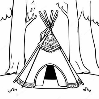 Tipi Colore Dans La Foret Page A Colorier 133699-65926