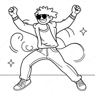 Page De Coloriage De Rockstar Energique Dansant 133908-66100