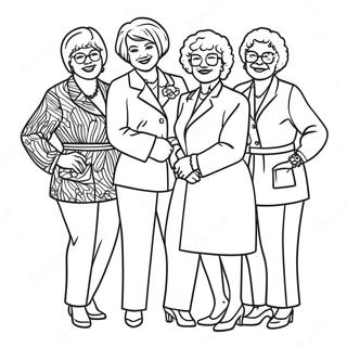 Page De Coloriage Des Golden Girls En Tenues Amusantes 133983-66145