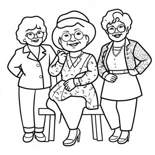 Page De Coloriage Des Golden Girls En Tenues Amusantes 133983-66146