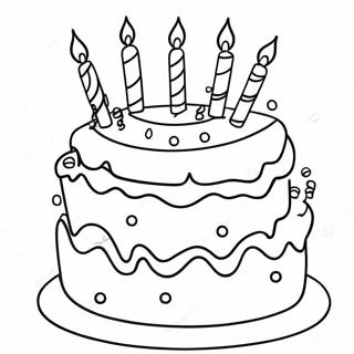 Page A Colorier De Gateau Danniversaire Colore 13412-2926