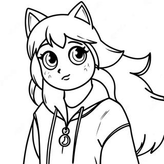 Fille Loup Anime Pages À Colorier