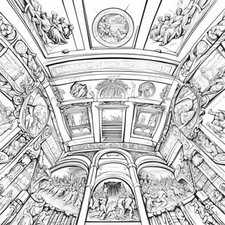 Page De Coloriage Du Plafond Detaille De La Chapelle Sixtine 134365 66447