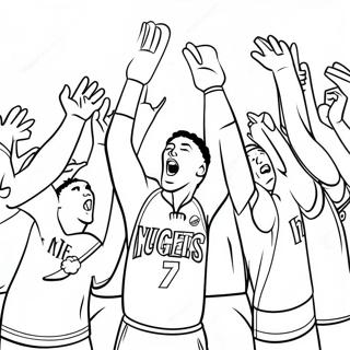 Page De Coloriage De La Celebration Du Championnat Des Denver Nuggets 134419 66498