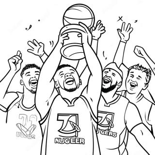 Page De Coloriage De La Celebration Du Championnat Des Denver Nuggets 134419 66499
