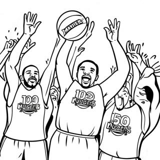 Page De Coloriage De La Celebration Du Championnat Des Denver Nuggets 134419 66500
