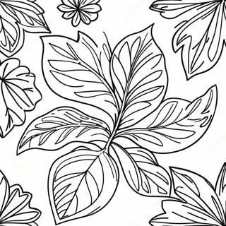 Page De Coloriage Des Feuilles De Basilic Detaillees 134495 66553