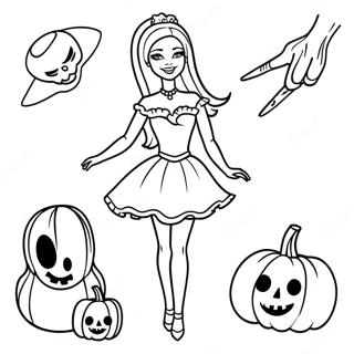 Barbie D'halloween Pages À Colorier