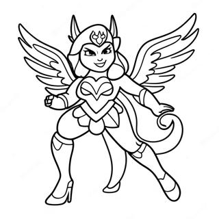 Page De Coloriage De She Ra Se Transformant 134599-66637