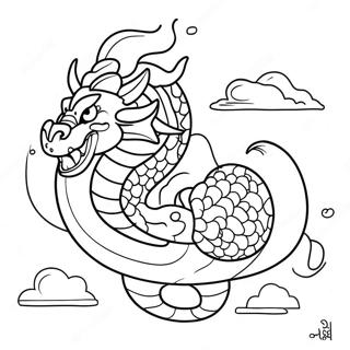 Page De Coloriage De Shenron Volant Dans Le Ciel 134779-66775