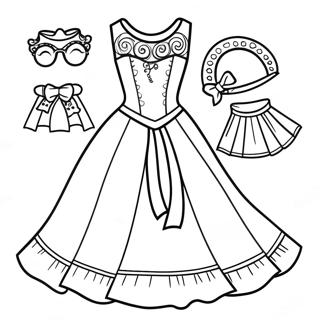 Page De Coloriage De Poupee En Papier A Habiller Chic 134803-66785