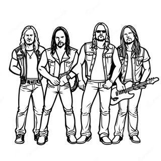 Page De Coloriage Des Membres Du Groupe Metallica 134880-66845