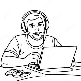 Page De Coloriage Youtuber Jouant A Des Jeux Video 134959-66918