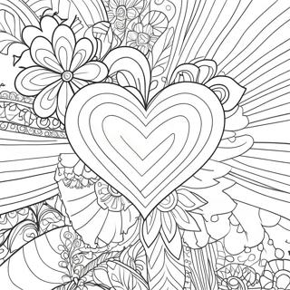 Cœur De Saint-Valentin Pages À Colorier