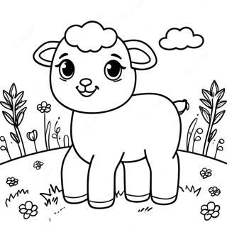 Page A Colorier De Mignon Agneau Dans Le Pre 13519-2963