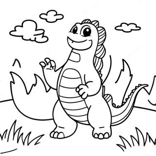 Page De Coloriage Mignonne De Godzilla Damong Us 135213-67106