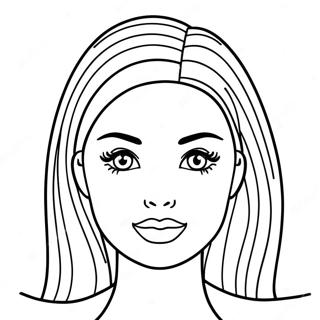 Page De Coloriage Tete De Barbie A La Mode Pages À Colorier